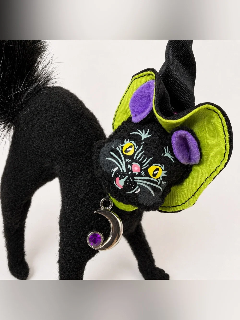 Annalee Black Cat Pair Halloween Decor Bendable Vintage Dolls